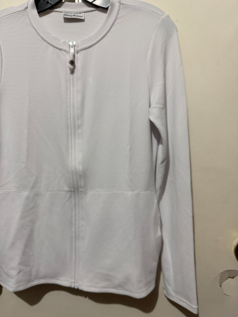 Tommy Bahama White Textured Full Zip Cardigan Jacket Pineapple Pull - Picture 6 of 15